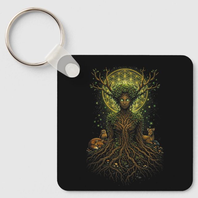The Green Mother Keychain (Front)