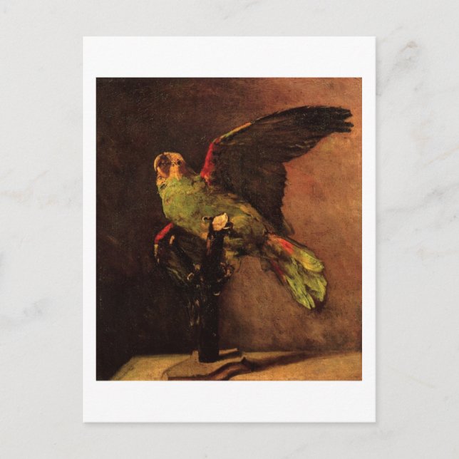 The Green Parrot (F14), Van Gogh Fine Art Postcard (Front)