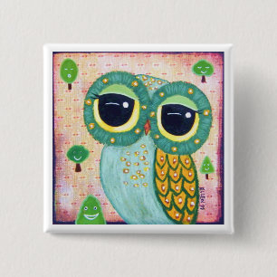 The Green Revival 2 Inch Square Button