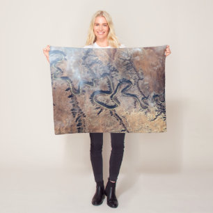 The Green River And Its Tributary Canyons In Utah Fleece Blanket