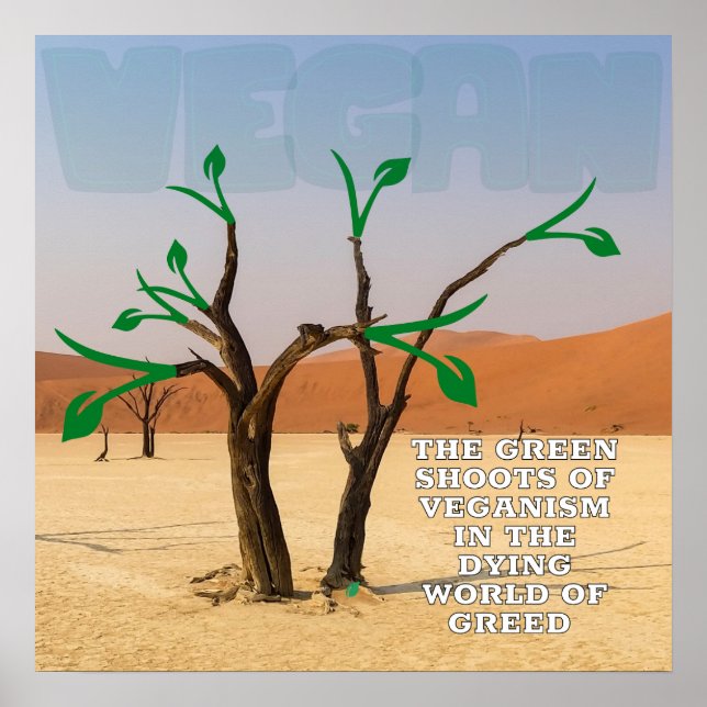 The green shoots of veganism wall art (Front)