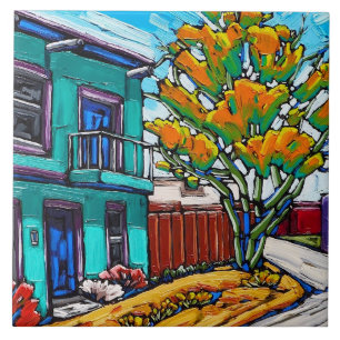 The "Green Streetcorner, Tucson Barrio" Tile