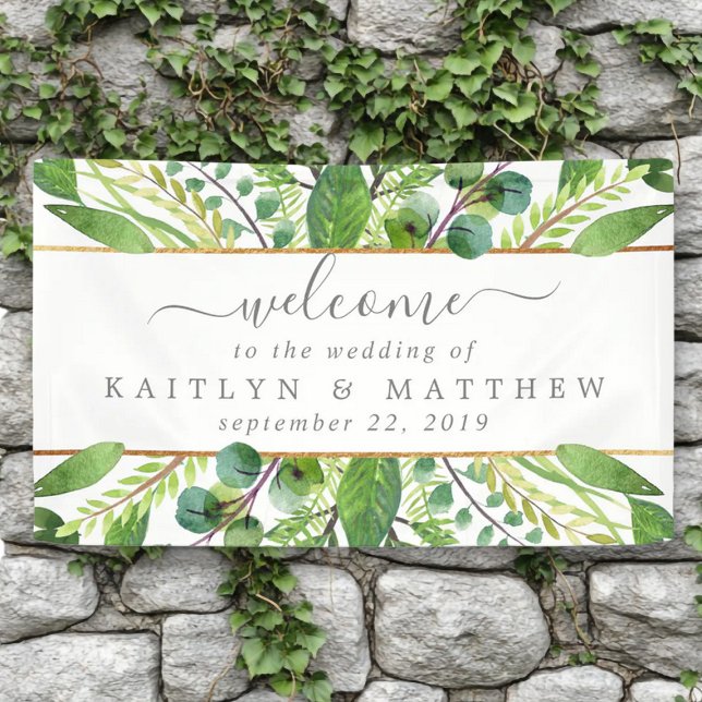 The Greenery & Gold Wedding Collection Banner (Creator Uploaded)