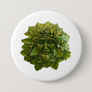 The Greenman 3 Inch Round Button
