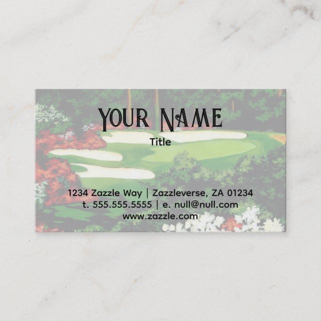 The Greens, golf course Business Card (Front)