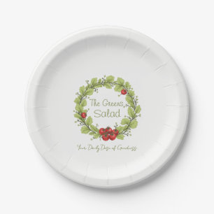 The Greens Salad Paper Plate