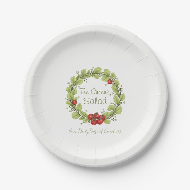 The Greens Salad Paper Plate (Front)