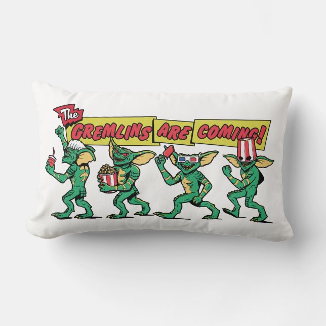 The Gremlins™ Are Coming Lumbar Pillow (Front)