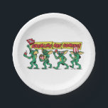 The Gremlins™ Are Coming Paper Plate<br><div class="desc">Get ready for mischief with this bold, retro-inspired design featuring a lineup of playful gremlins marching in with snacks, 3D glasses, and movie-night chaos. With expressive poses, classic creature styling, and vibrant comic-book lettering, this artwork captures the mischievous spirit and cult-favorite energy fans love. The dynamic banner headline and colorful...</div>