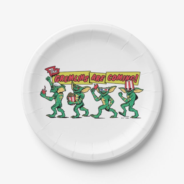 The Gremlins™ Are Coming Paper Plate (Front)