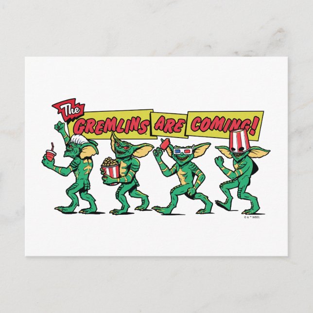The Gremlins™ Are Coming Postcard (Front)