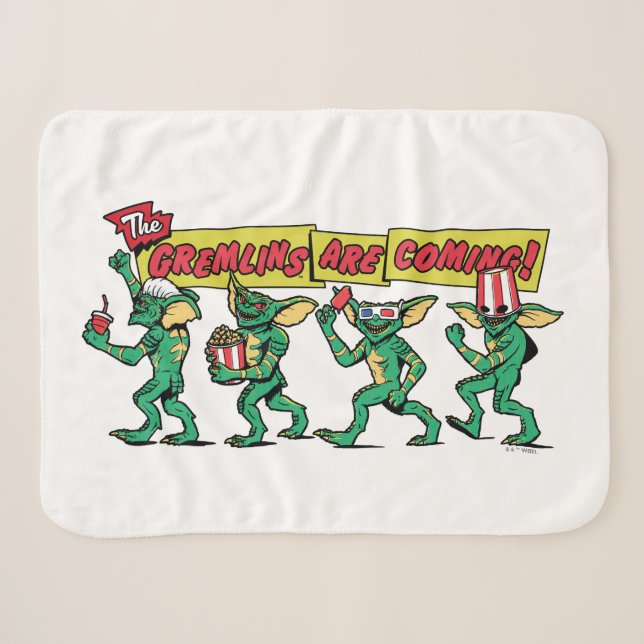 The Gremlins™ Are Coming Sherpa Blanket (Front (Horizontal))