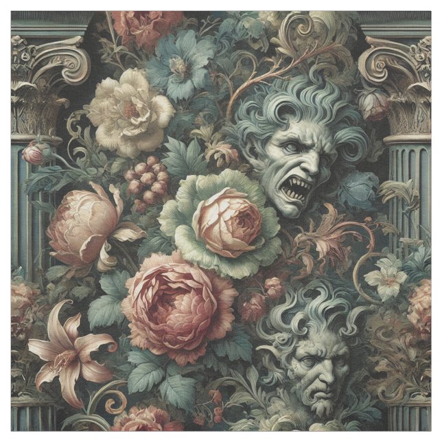 The Grief Council – Gothic Statement Tile Fabric (Swatch)