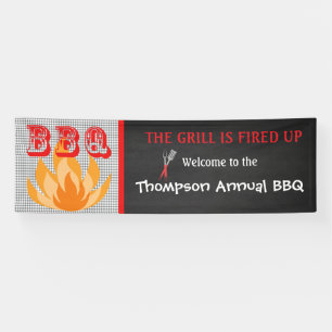 The Grill Is Fired Up Annual BBQ Banner