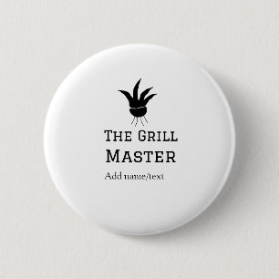 The grill master add name text cooking best barequ 2 inch round button