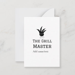The grill master add name text cooking best barequ card