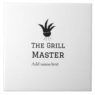 The grill master add name text cooking best barequ tile