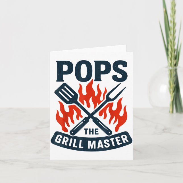 The Grill Master Bbq Father's Day Grandpa Grilling Card (Front)