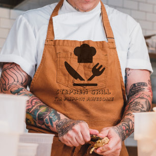 The Grill Personalized father's day Long Apron