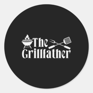 The Grillfather - Bbq Fathers Day Present - Funny Classic Round Sticker