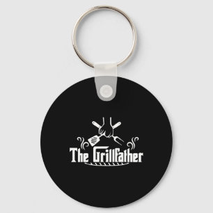 The Grillfather Bbq Grill And Smoker Rbecue Chef G Keychain