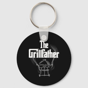 The Grillfather Bbq Grill Smoker Rbecue Grilling Keychain