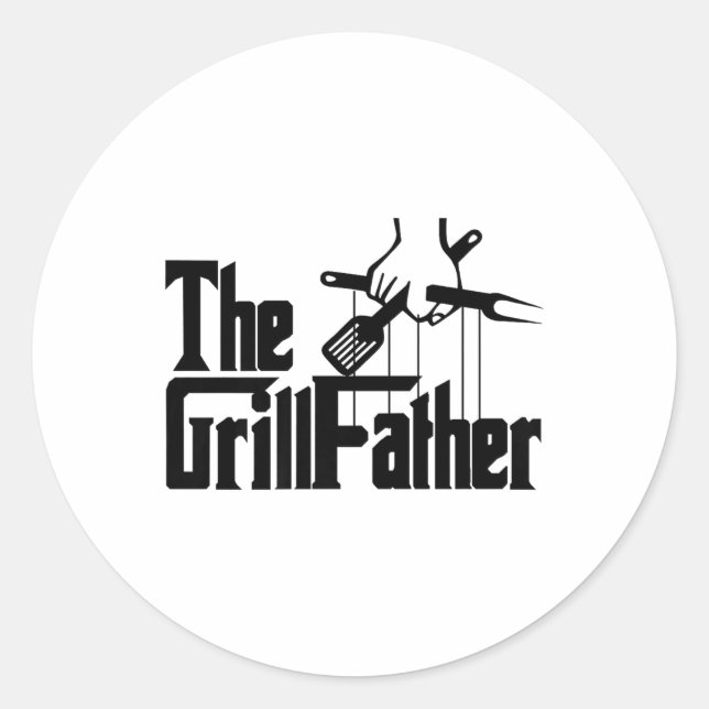 The Grillfather Premium _1  Classic Round Sticker (Front)