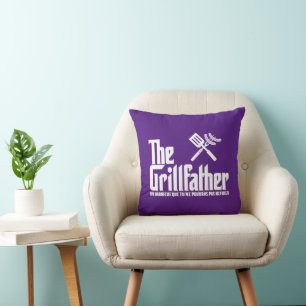 The Grillfather Throw Pillow