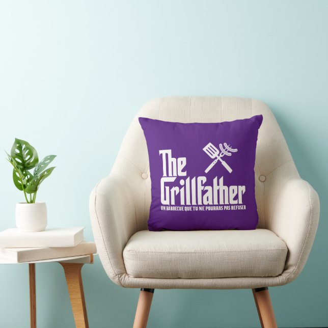 The Grillfather Throw Pillow (Chair)