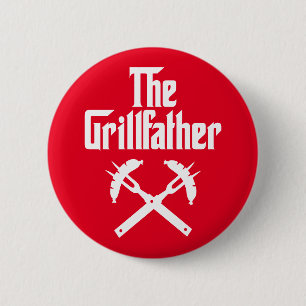 The Grillfather With Hot Dogs 2 Inch Round Button