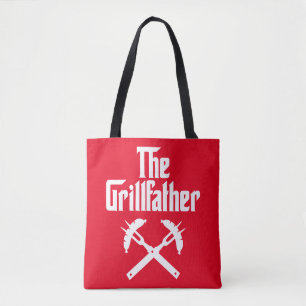 The Grillfather With Hot Dogs Tote Bag