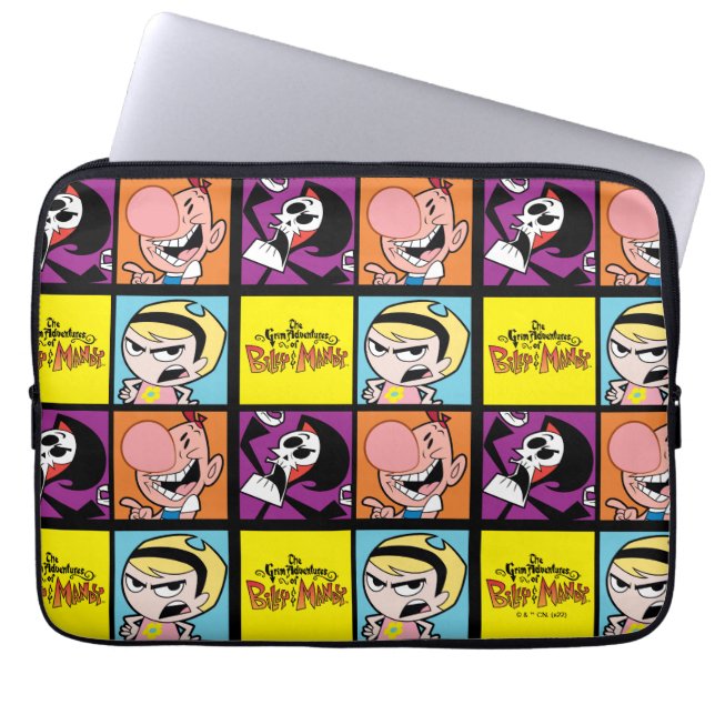 The Grim Adventures of Billy & Mandy Character Art Laptop Sleeve (Front)