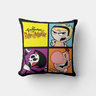 The Grim Adventures of Billy & Mandy Character Art Throw Pillow