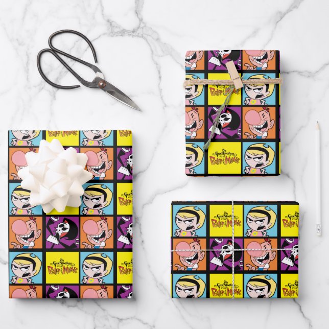 The Grim Adventures of Billy & Mandy Character Art Wrapping Paper Sheet (Front)