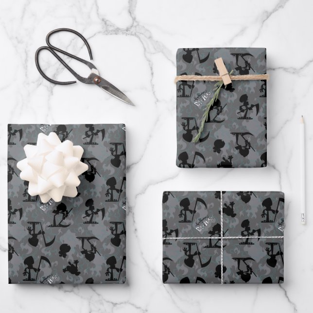 The Grim Adventures of Billy & Mandy Pattern Wrapping Paper Sheet (Front)