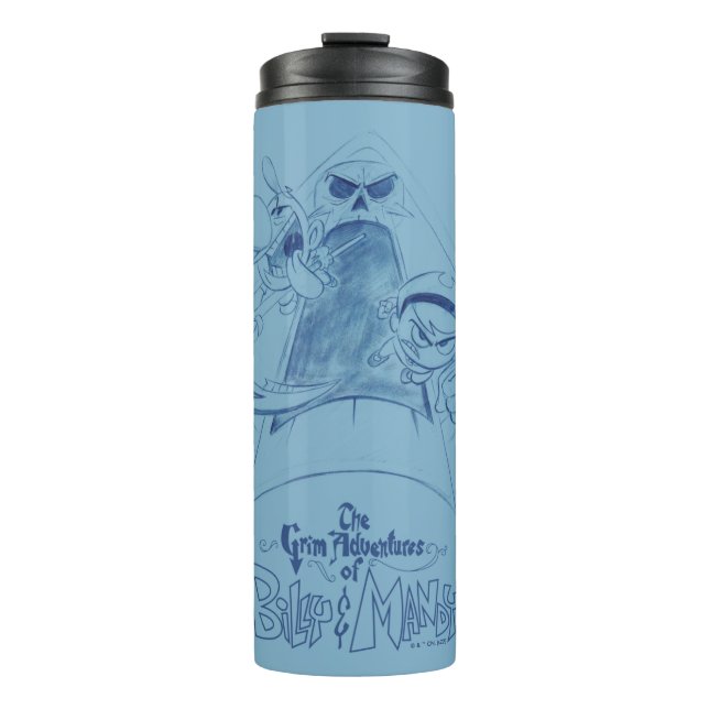 The Grim Adventures of Billy & Mandy Sketch Art Thermal Tumbler (Front)