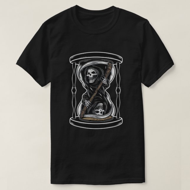 The Grim Reaper and The Hourglass T-Shirt (Design Front)