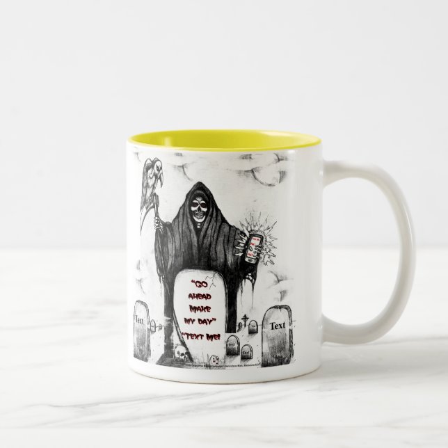 The Grim Reaper Collection by Clark Ulysse Two-Tone Coffee Mug (Right)