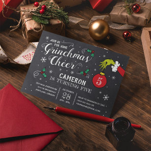The Grinch Chalkboard Birthday