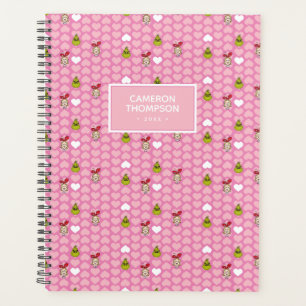 The Grinch & Cindy-Lou Pink Heart Pattern Planner