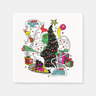 The Grinch Colorful Christmas Graphic Napkin