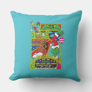 The Grinch   Comic Graphic Throw Pillow