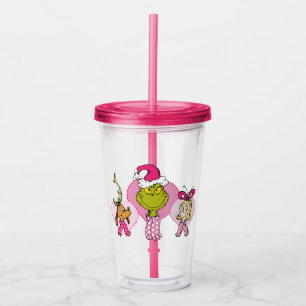 The Grinch Crew in Pink Valentine's Portrait Acrylic Tumbler