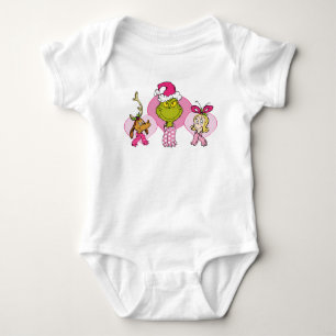 The Grinch Crew in Pink Valentine's Portrait Baby Bodysuit