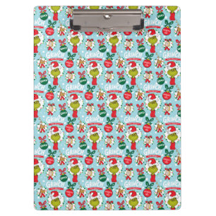 The Grinch   Happy Wholidays Pattern Clipboard
