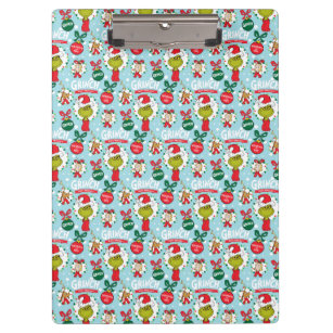 The Grinch   Happy Wholidays Pattern Clipboard