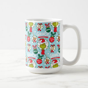 The Grinch   Happy Wholidays Pattern Coffee Mug