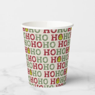The Grinch   Ho Ho Ho Pattern Paper Cups
