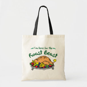 The Grinch   I'm Here for the Roast Beast Quote Tote Bag