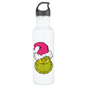 The Grinch in Pink Santa Hat 710 Ml Water Bottle